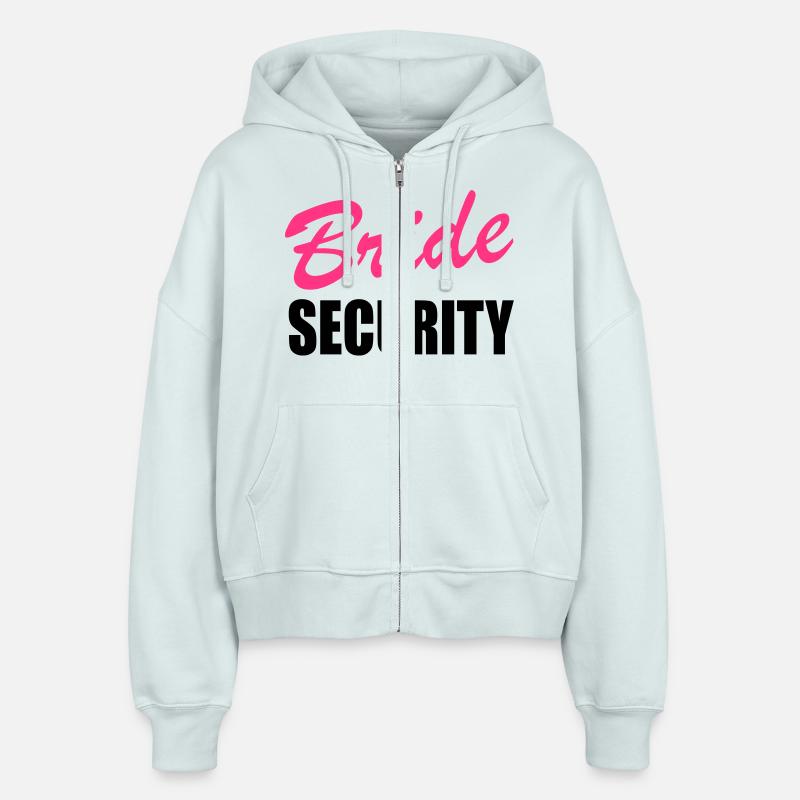 Bride security - Stanley/Stella Boxy Frauen Bio Zip Hoodie Ida - Eisblau