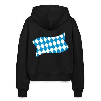 Bayern - Stanley/Stella Boxy Frauen Bio Zip Hoodie Ida - Schwarz - Hinten - AI Model Female 172 light (172cm)
