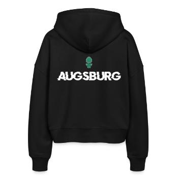 Augsburg Augsburger - Stanley/Stella Boxy Frauen Bio Zip Hoodie Ida - Schwarz - Hinten - AI Model Female 172 light (172cm)