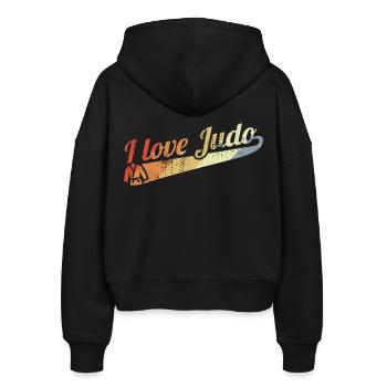 Judo Fighters - Stanley/Stella Boxy Women’s Organic Zip Hoodie Ida - black - Back - AI Model Female 172 light (172cm)