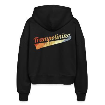 Vintage Trampolinspringen - Stanley/Stella Boxy Frauen Bio Zip Hoodie Ida - Schwarz - Hinten - AI Model Female 172 light (172cm)
