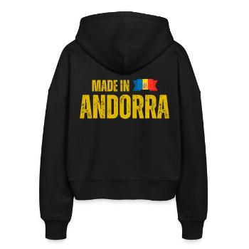 Made in Andorran, fierté andorrane - Veste à capuche bio Ida Stanley/Stella Femme - noir - Dos - AI Model Female 172 light (172cm)