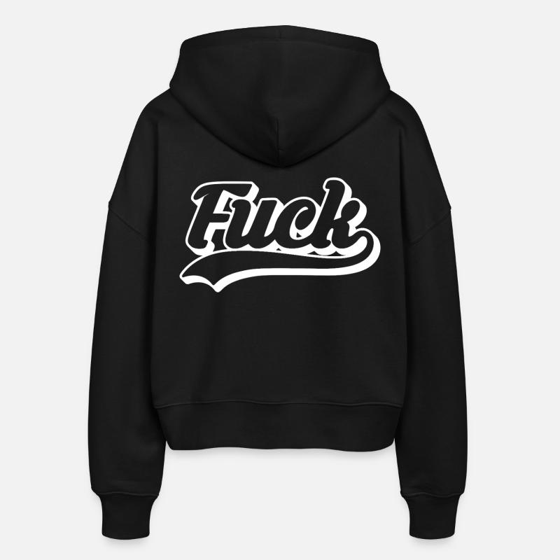 Al diavolo il Retro Script - Felpa ecologica con cappuccio e cerniera Ida da donna di Stanley/Stella - nero