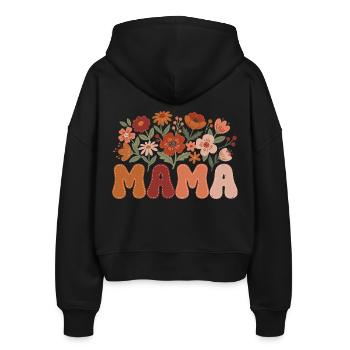 Mama - Veste à capuche bio Ida Stanley/Stella Femme - noir - Dos - AI Model Female 172 light (172cm)
