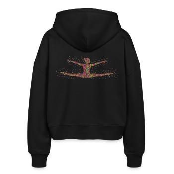 Turnen Turnerin Bodenturnen Geräteturnen Geschenk - Stanley/Stella Boxy Frauen Bio Zip Hoodie Ida - Schwarz - Hinten - AI Model Female 172 light (172cm)