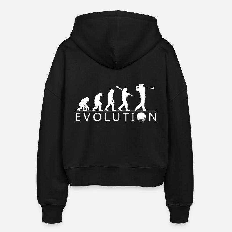 Evolution Of Golf - Stanley/Stella Boxy Women’s Organic Zip Hoodie Ida - black