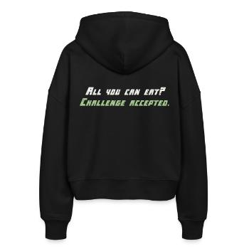 Challange Accepted - Stanley/Stella Boxy Frauen Bio Zip Hoodie Ida - Schwarz - Hinten - AI Model Female 172 light (172cm)