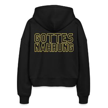 Gottes Nahrung - Stanley/Stella Boxy Frauen Bio Zip Hoodie Ida - Schwarz - Hinten - AI Model Female 172 light (172cm)