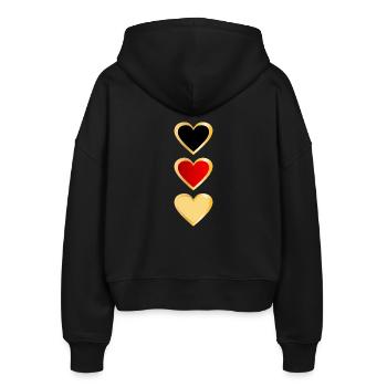 Allemagne - Équipe Heart - Veste à capuche bio Ida Stanley/Stella Femme - noir - Dos - AI Model Female 172 light (172cm)