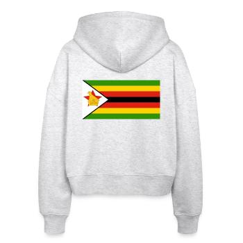 Zimbabwe - Veste à capuche bio Ida Stanley/Stella Femme - blanc chiné - Dos - AI Model Female 172 dark (172cm)
