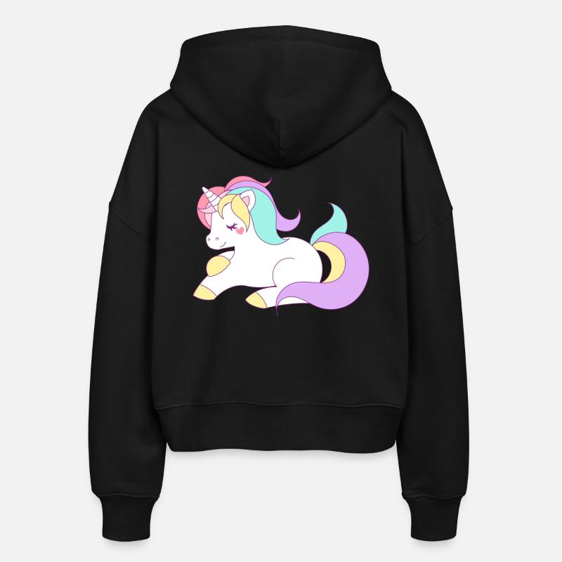 licorne - Veste à capuche bio Ida Stanley/Stella Femme - noir