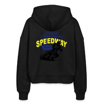 Motorcycle Speedway Racing - Stanley/Stella Boxy Frauen Bio Zip Hoodie Ida - Schwarz - Hinten - AI Model Female 172 light (172cm)