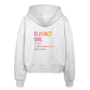 Clarinet - Stanley/Stella Boxy Women’s Organic Zip Hoodie Ida - heather white - Back - AI Model Female 172 dark (172cm)