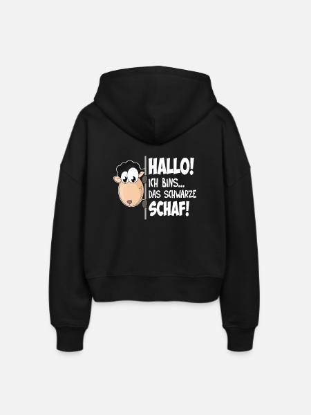 Das schwarze Schaf - Stanley/Stella Boxy Frauen Bio Zip Hoodie Ida - Schwarz