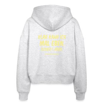 Mal eben - Stanley/Stella Boxy Frauen Bio Zip Hoodie Ida - Weiß meliert - Hinten - AI Model Female 172 dark (172cm)