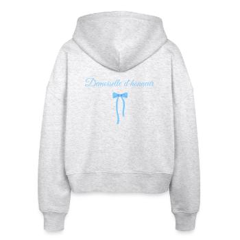 Blue Bow Bridesmaid - Stanley/Stella Boxy Women’s Organic Zip Hoodie Ida - heather white - Back - AI Model Female 172 dark (172cm)