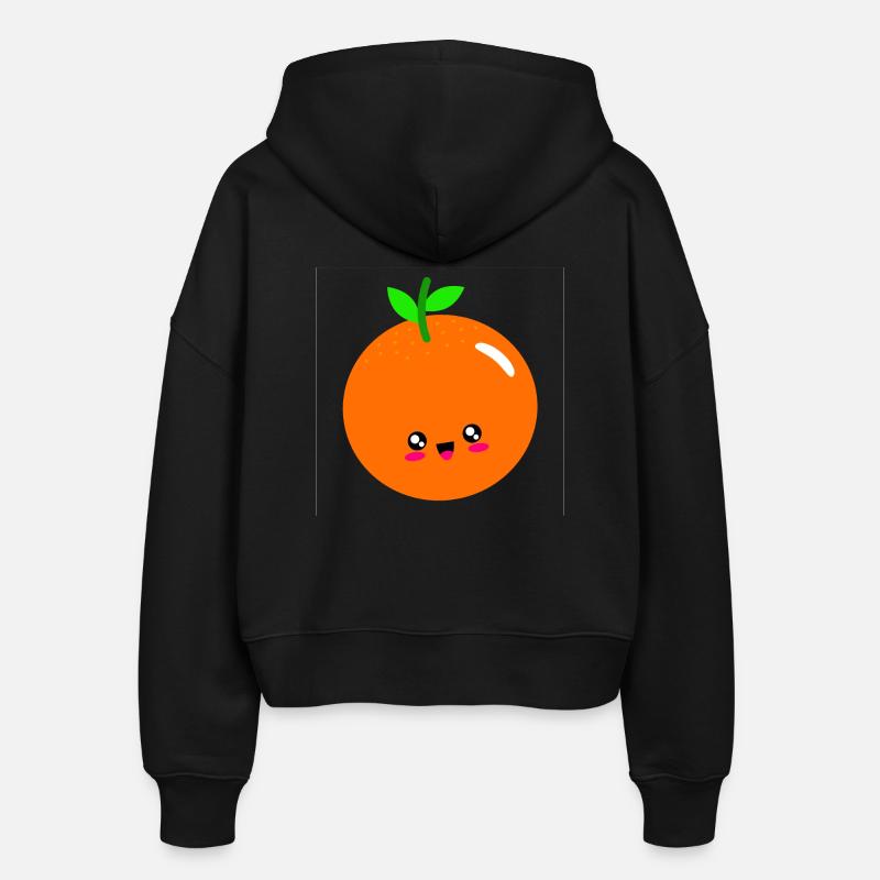 orange - Veste à capuche bio Ida Stanley/Stella Femme - noir