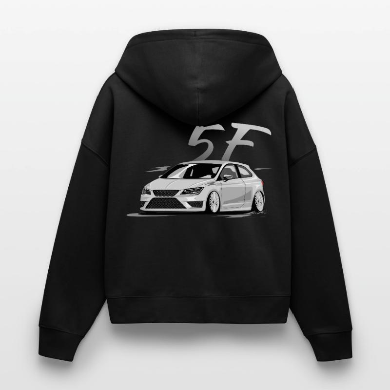 Leon 5f fr, Low, Deep, Stanced, Cupra Stanley/Stella Boxy Women’s Organic Zip Hoodie Ida
