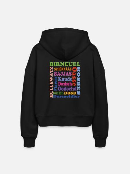 schimpf - Stanley/Stella Boxy Frauen Bio Zip Hoodie Ida - Schwarz