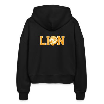 Proud Lion - Stanley/Stella Boxy Women’s Organic Zip Hoodie Ida - black - Back - AI Model Female 172 light (172cm)