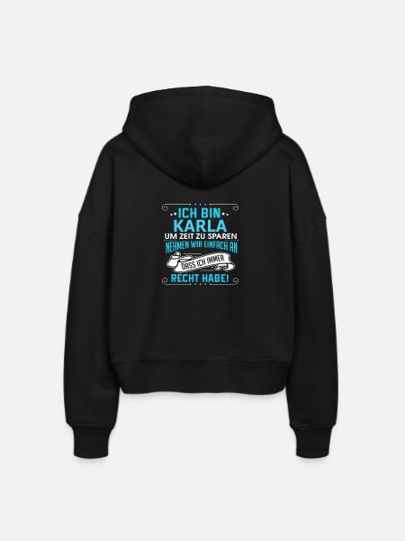 KARLA - Stanley/Stella Boxy Frauen Bio Zip Hoodie Ida - Schwarz
