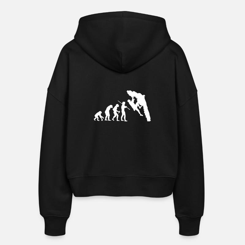 Evolution Bouldering Escalade T-shirt - Veste à capuche bio Ida Stanley/Stella Femme - noir