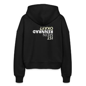 Rennrad Geswchenk für Rennrad Freunde - Stanley/Stella Boxy Frauen Bio Zip Hoodie Ida - Schwarz - Hinten - AI Model Female 172 light (172cm)
