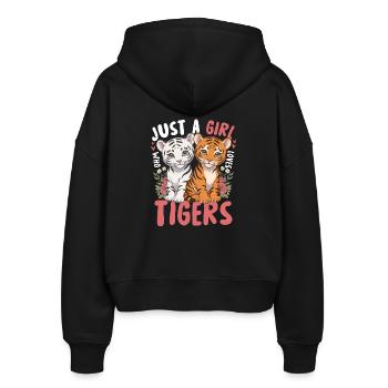 Juste une fille qui aime les tigres - Veste à capuche bio Ida Stanley/Stella Femme - noir - Dos - AI Model Female 172 light (172cm)