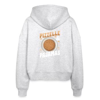 Pizzelle Waffel - Italienische Waffeln - Stanley/Stella Boxy Frauen Bio Zip Hoodie Ida - Weiß meliert - Hinten - AI Model Female 172 dark (172cm)
