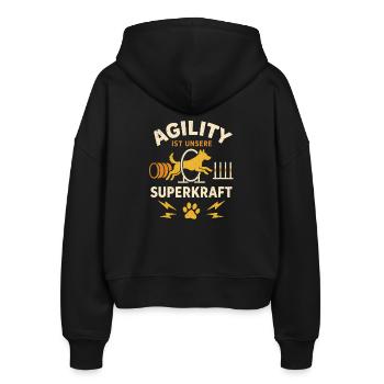 Agilité Équipe Partenaire Aire de jeux pour chiens Sport canin Fun - Veste à capuche bio Ida Stanley/Stella Femme - noir - Dos - AI Model Female 172 light (172cm)