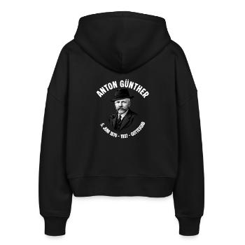 Anton Guenther Erzgebirge - Stanley/Stella Boxy Frauen Bio Zip Hoodie Ida - Schwarz - Hinten - AI Model Female 172 light (172cm)
