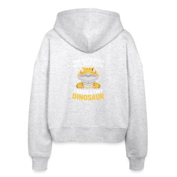 Bearded Dragon Reptile Lover Lizard Pet - Stanley/Stella Boxy Women’s Organic Zip Hoodie Ida - heather white - Back - AI Model Female 172 dark (172cm)