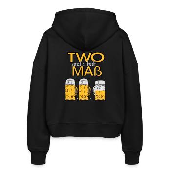 Two and a half Maß - Bier! - Stanley/Stella Boxy Frauen Bio Zip Hoodie Ida - Schwarz - Hinten - AI Model Female 172 light (172cm)
