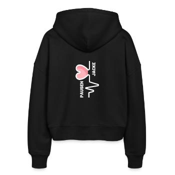 Pausenjacke Pflegekraft Krankenschwester Rauchen - Stanley/Stella Boxy Frauen Bio Zip Hoodie Ida - Schwarz - Hinten - AI Model Female 172 light (172cm)