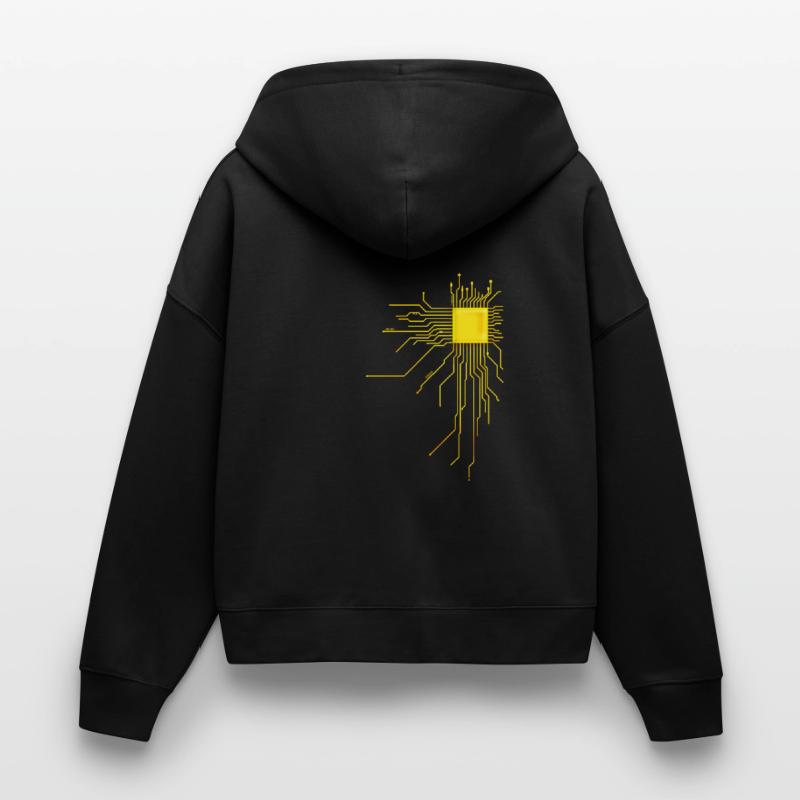 platine Core cpu Computer Nerd Programmierer admin Stanley/Stella Boxy Frauen Bio Zip Hoodie Ida