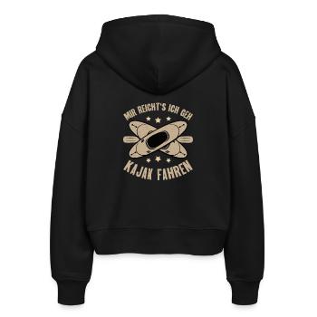 Kajak Kajakfahren - Stanley/Stella Boxy Frauen Bio Zip Hoodie Ida - Schwarz - Hinten - AI Model Female 172 light (172cm)