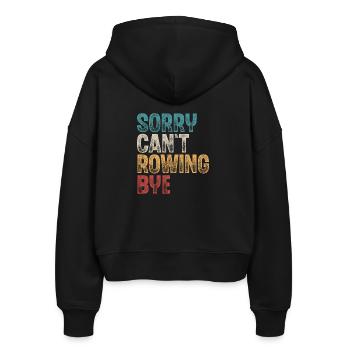 Rowing Rower Rowing Boat - Stanley/Stella Boxy Women’s Organic Zip Hoodie Ida - black - Back - AI Model Female 172 light (172cm)