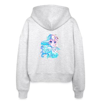 Ice Princess - Ice Cold Anime Beauty - Veste à capuche bio Ida Stanley/Stella Femme - blanc chiné - Dos - AI Model Female 172 dark (172cm)