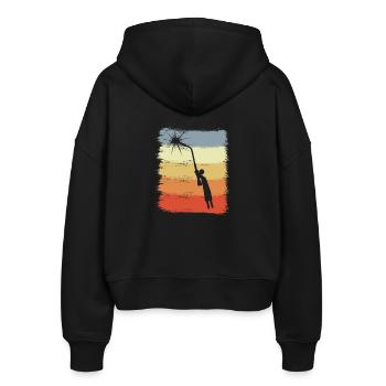 Electronic welding - Stanley/Stella Boxy Women’s Organic Zip Hoodie Ida - black - Back - AI Model Female 172 light (172cm)