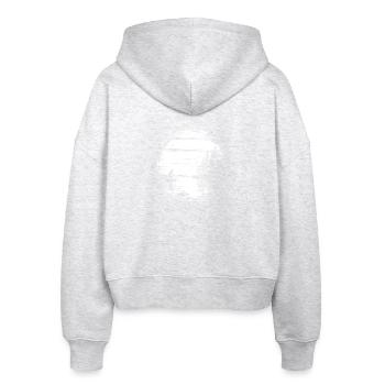 Angling - Stanley/Stella Boxy Women’s Organic Zip Hoodie Ida - heather white - Back - AI Model Female 172 dark (172cm)