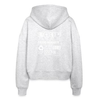 Brand Manager résolution de problèmes multitâches - Veste à capuche bio Ida Stanley/Stella Femme - blanc chiné - Dos - AI Model Female 172 dark (172cm)