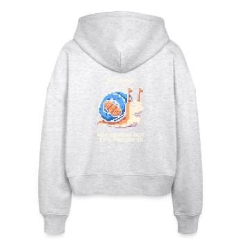 Healing is not linear | Progress, Recovery - Stanley/Stella Boxy Women’s Organic Zip Hoodie Ida - heather white - Back - AI Model Female 172 dark (172cm)