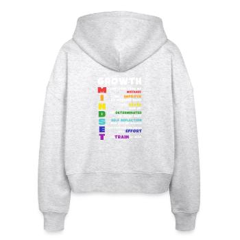 Growth Mindset Acronym Poster - Stanley/Stella Boxy Women’s Organic Zip Hoodie Ida - heather white - Back - AI Model Female 172 dark (172cm)