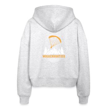 Paraglider SKYSCRAPER FUNNY - Stanley/Stella Boxy Women’s Organic Zip Hoodie Ida - heather white - Back - AI Model Female 172 dark (172cm)