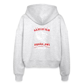Skiing CERTIFIED APRÈS-SKI INSTRUCTOR FUNNY - Stanley/Stella Boxy Women’s Organic Zip Hoodie Ida - heather white - Back - AI Model Female 172 dark (172cm)