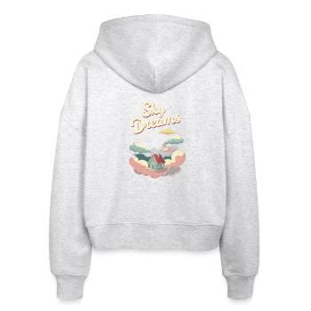 Tiny House - Stanley/Stella Boxy Women’s Organic Zip Hoodie Ida - heather white - Back - AI Model Female 172 dark (172cm)