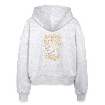 Astronomy Astronomer Raised By Constellations - Stanley/Stella Boxy Women’s Organic Zip Hoodie Ida - heather white - Back - AI Model Female 172 dark (172cm)