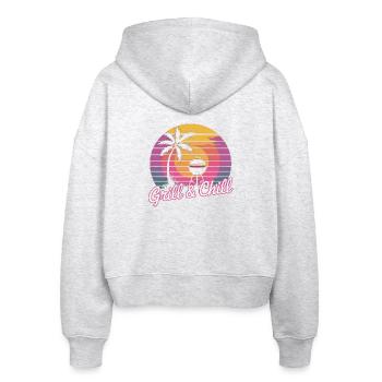 Grill & Chill T-Shirt BBQ Grillen Sommer Retro - Stanley/Stella Boxy Frauen Bio Zip Hoodie Ida - Weiß meliert - Hinten - AI Model Female 172 dark (172cm)