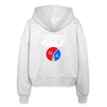 Reasons Why Golf Lover Golfer - Stanley/Stella Boxy Women’s Organic Zip Hoodie Ida - heather white - Back - AI Model Female 172 dark (172cm)