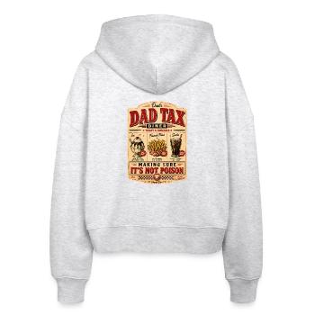Dad Tax Making Sure It's Not Poison Spruch - Stanley/Stella Boxy Frauen Bio Zip Hoodie Ida - Weiß meliert - Hinten - AI Model Female 172 dark (172cm)